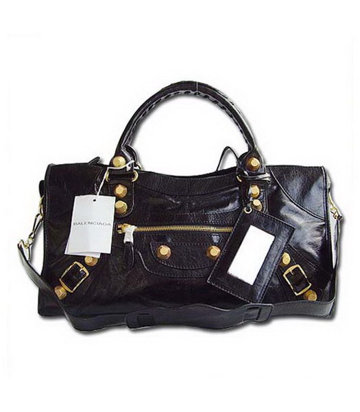 Giant City Gold Hardware Handbag_Black